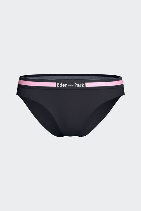 Plain navy stretch cotton briefs - Image 1