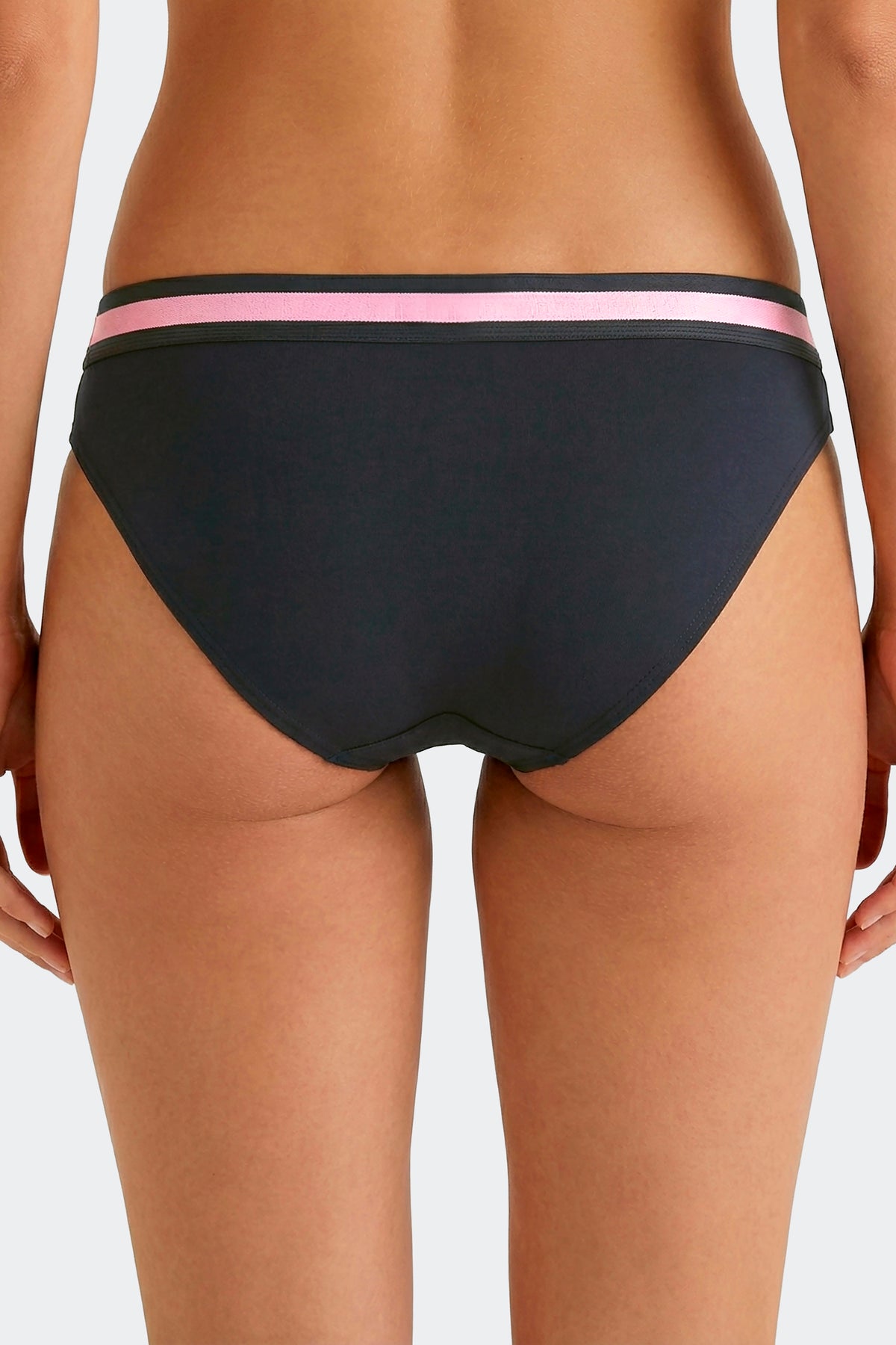 Culotte unie en coton stretch marine