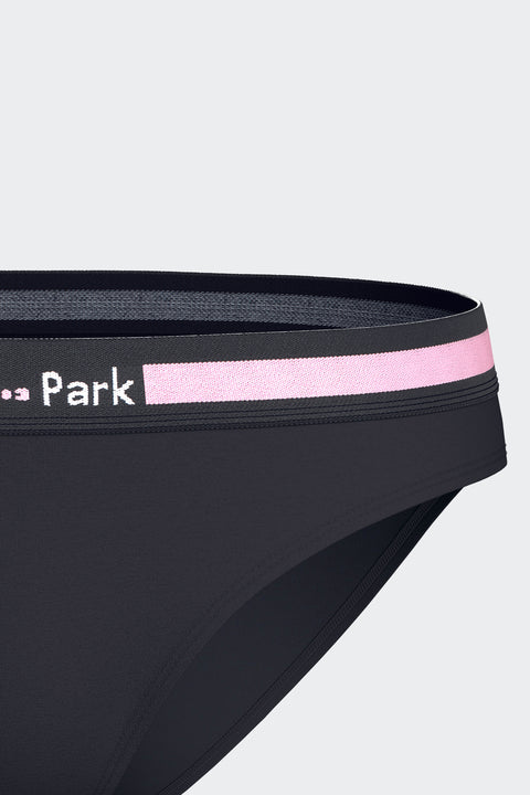 Plain navy stretch cotton briefs - Image 3