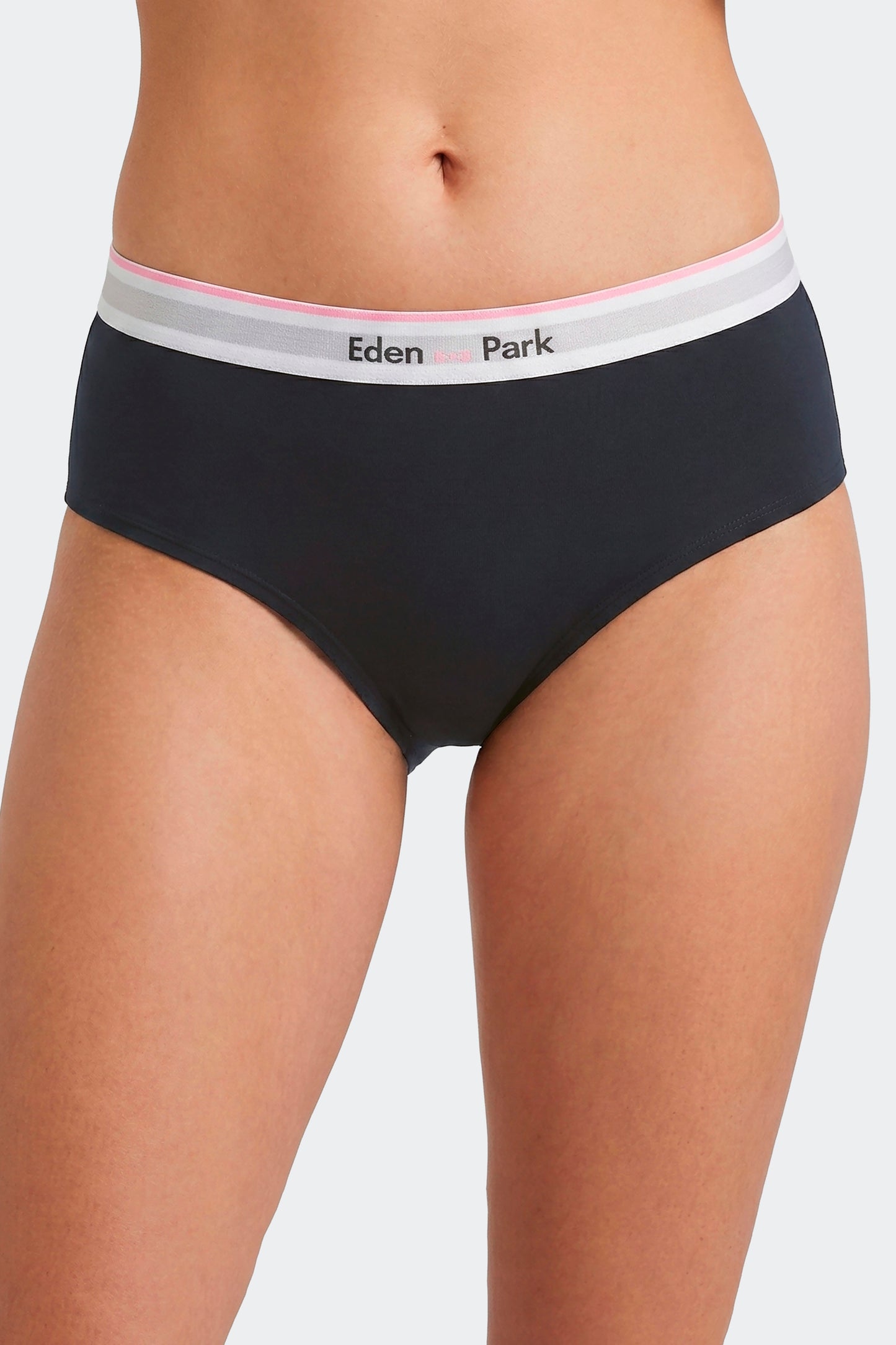 Shorty uni en Tencel stretch marine