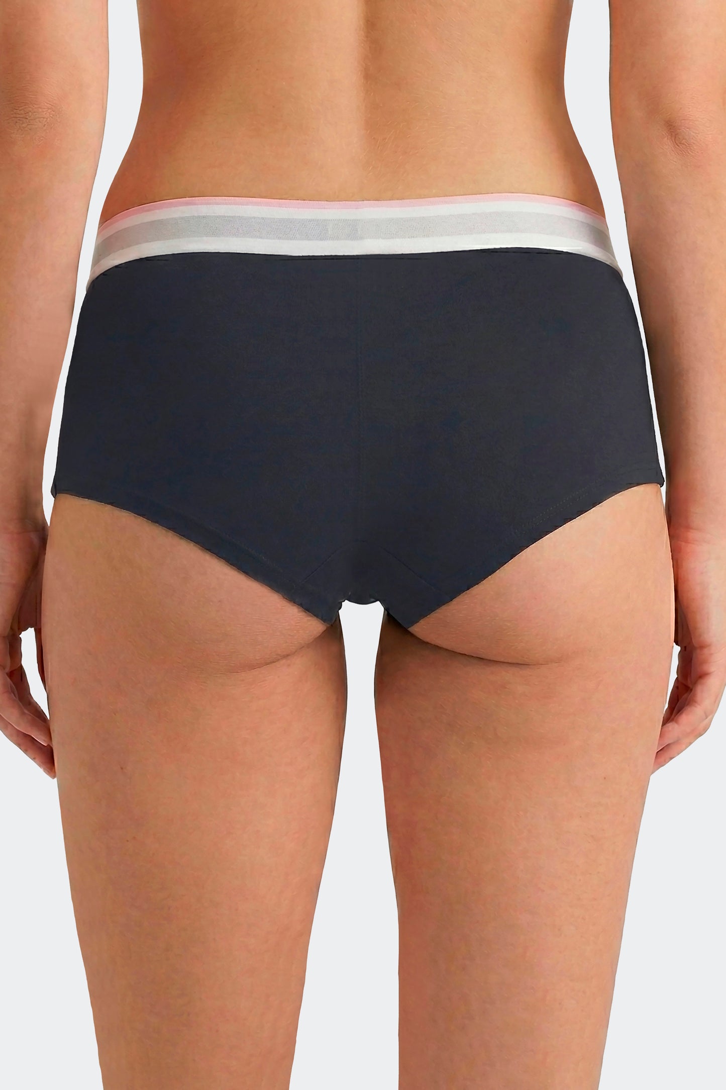 Shorty uni en Tencel stretch marine
