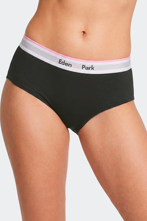 Plain shorty in black stretch Tencel - Image 2