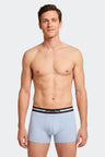 Pack of 2 boxers in navy and sky stretch cotton jersey