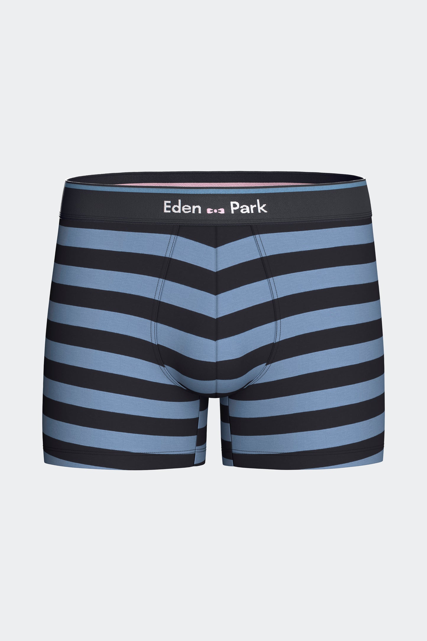 Lot de 2 boxers en jersey de coton stretch unis et rayés marine