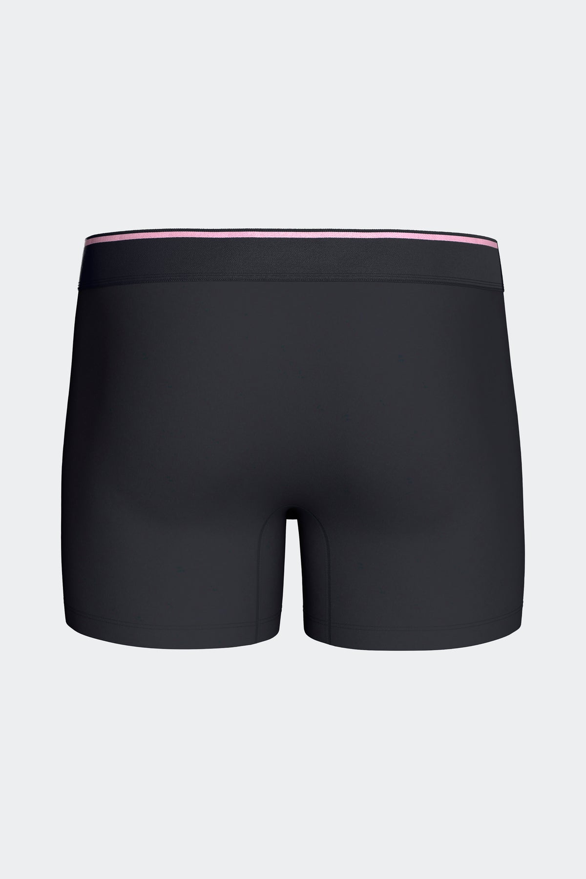 Lot de 2 boxers en jersey de coton stretch unis et rayés marine et rose