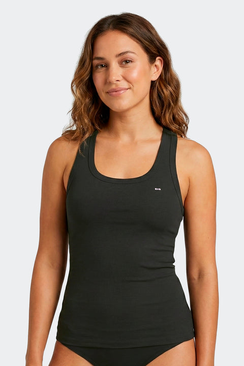 Débardeur dos nageur en Tencel stretch noir - Image 2