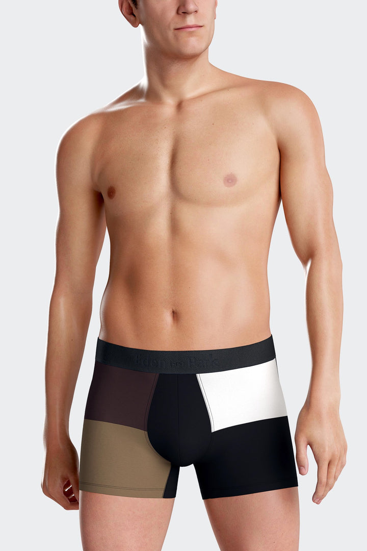 Bordeaux colorblock stretch cotton boxers