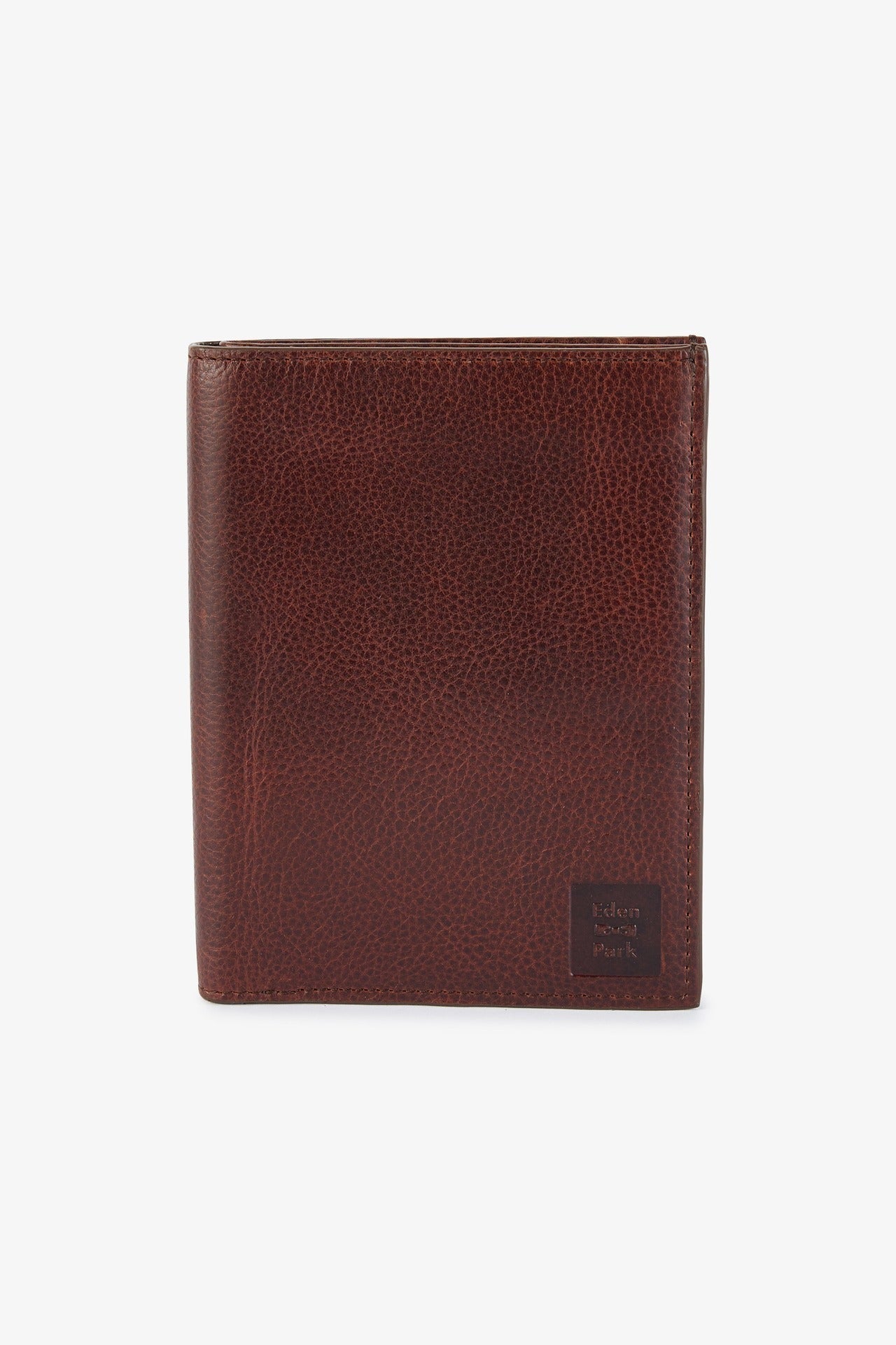 Porte feuille passeport en cuir marron foncé - Image 1