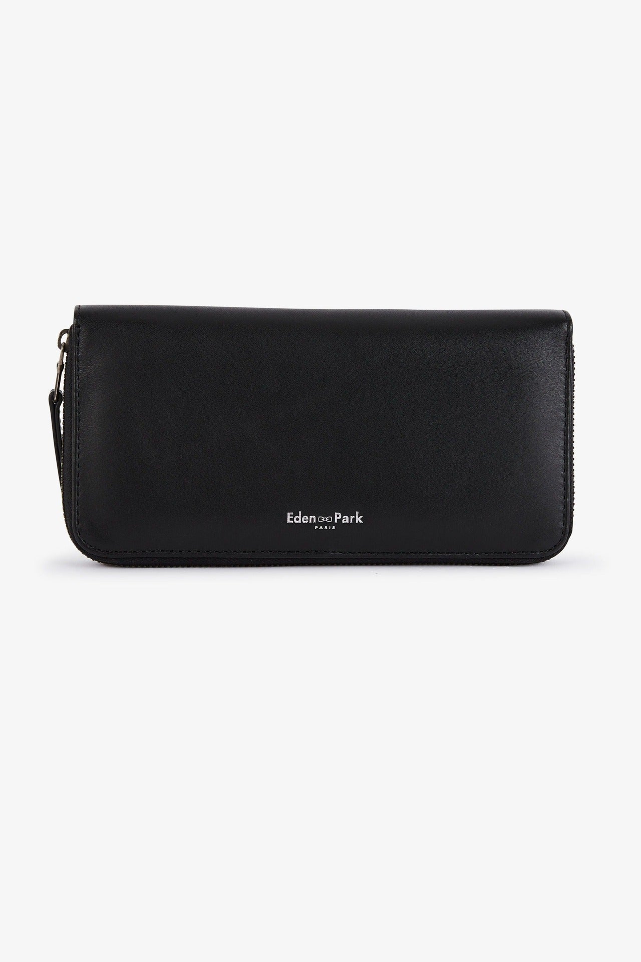 Black rectangular leather wallet