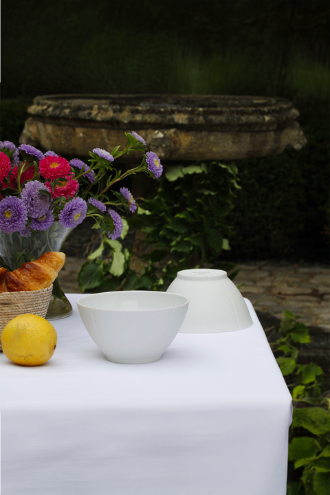 White Limoges porcelain bowl - Image 1