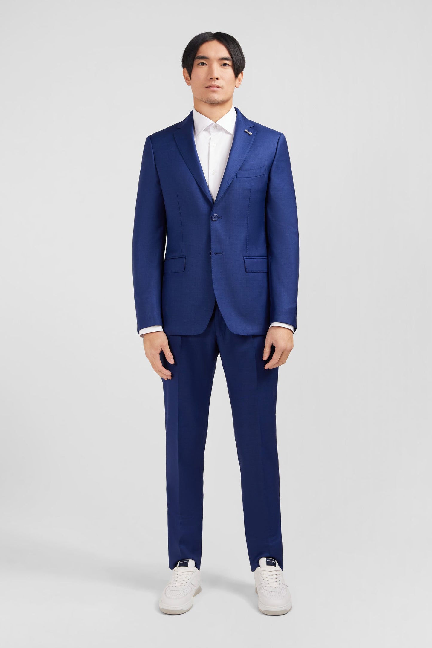 Slim-fit suit in blue wool