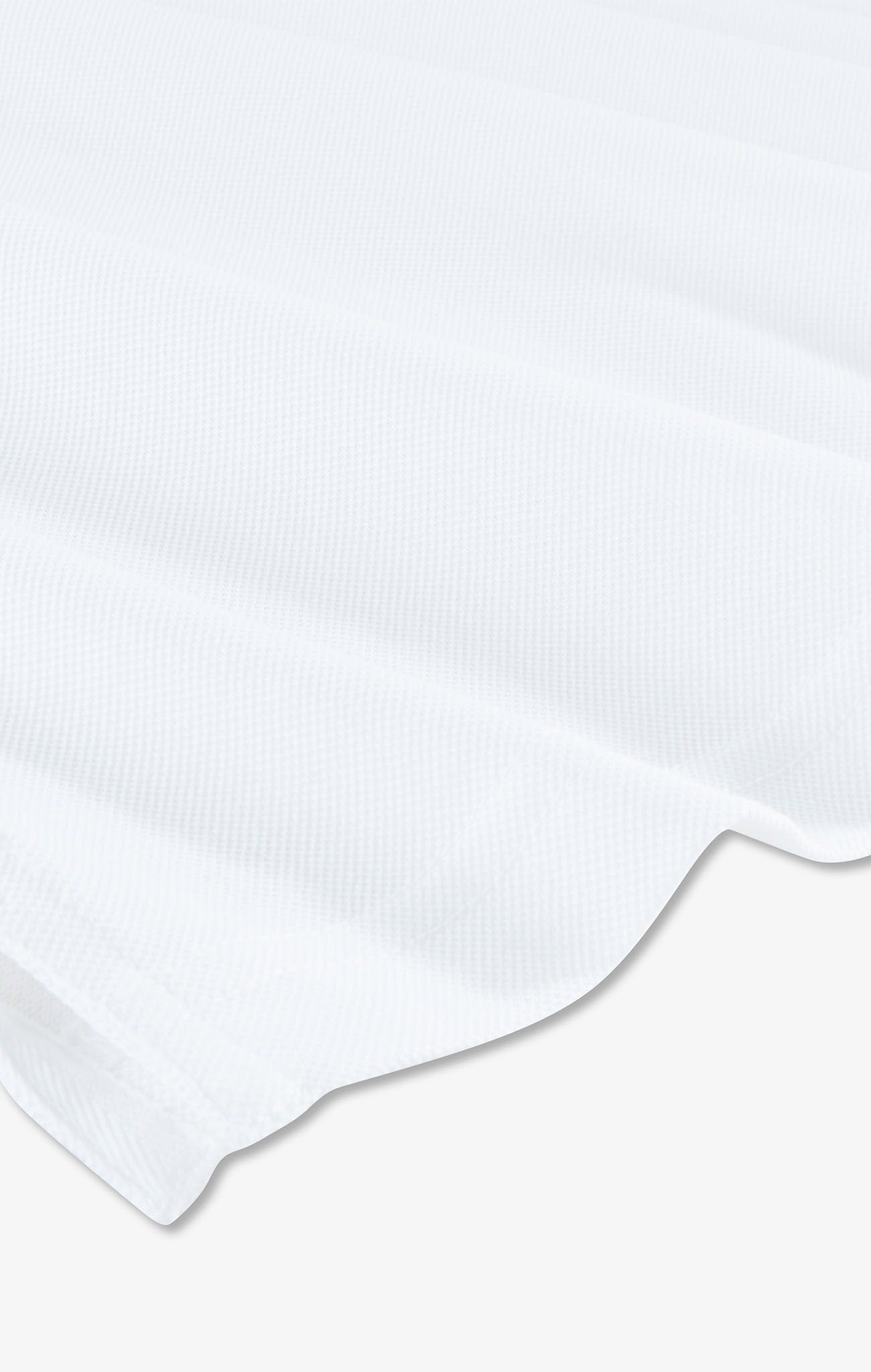 Polo blanc en coton pima avec détails contrastés - Image 8