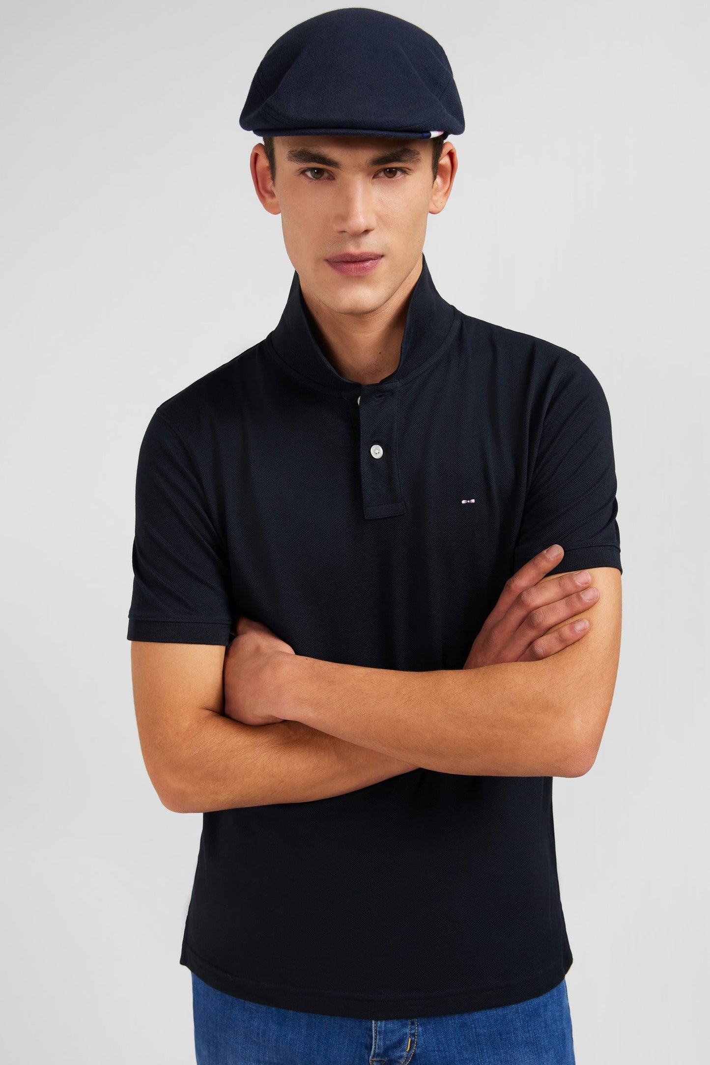 Black stretch pima cotton polo - Image 2