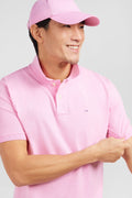 Pink stretch pima cotton polo
