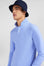 Light blue cotton polo with contrasting neck