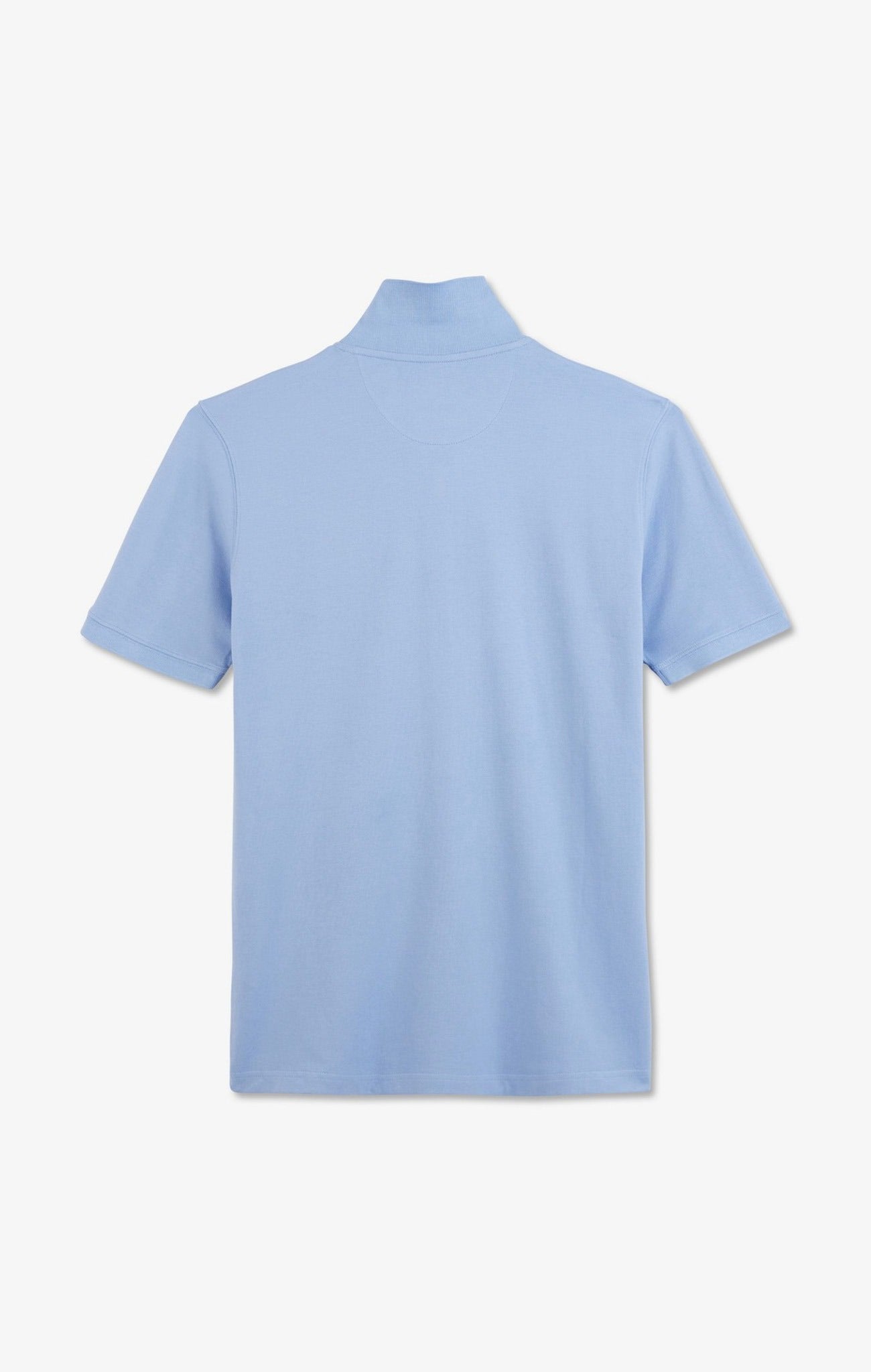 Polo bleu en coton pima stretch - Image 5