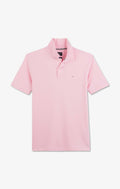 Pink stretch pima cotton polo