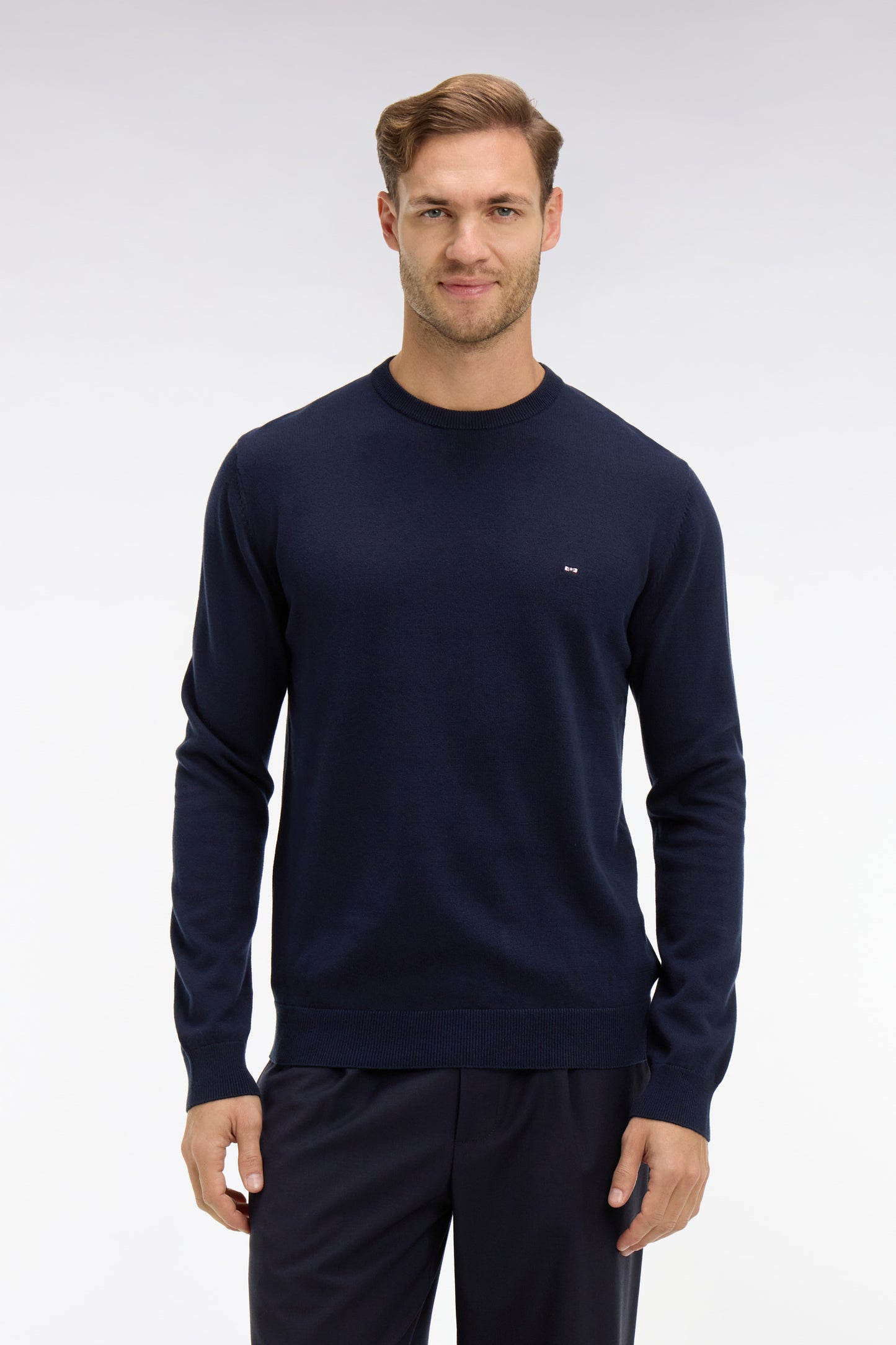 Crew navy blue cotton jumper