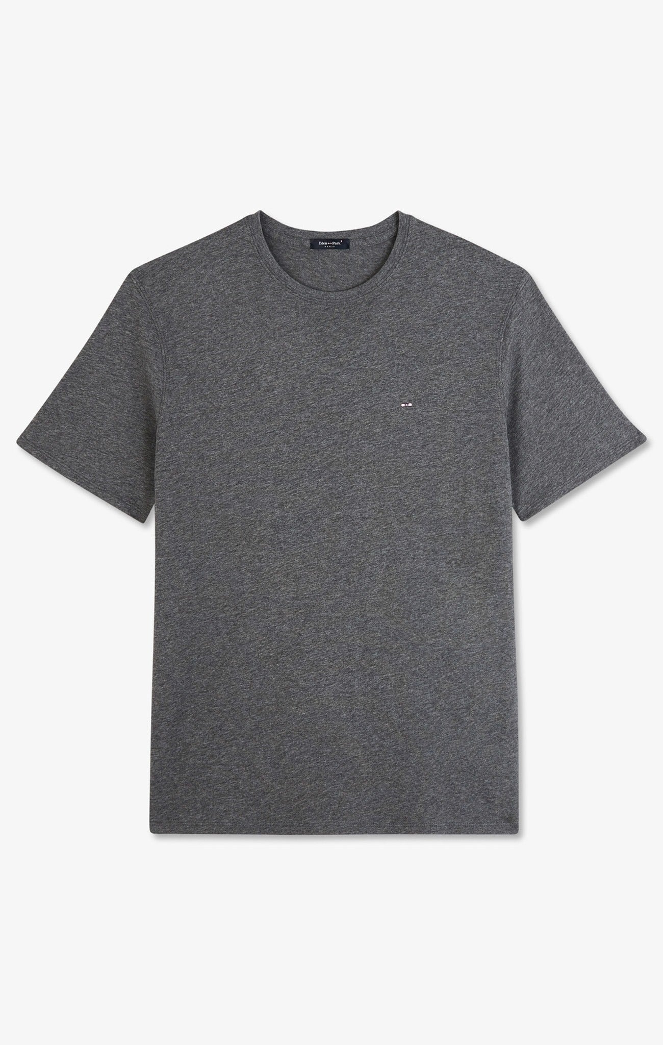 T-shirt gris col rond à manches courtes - Image 2