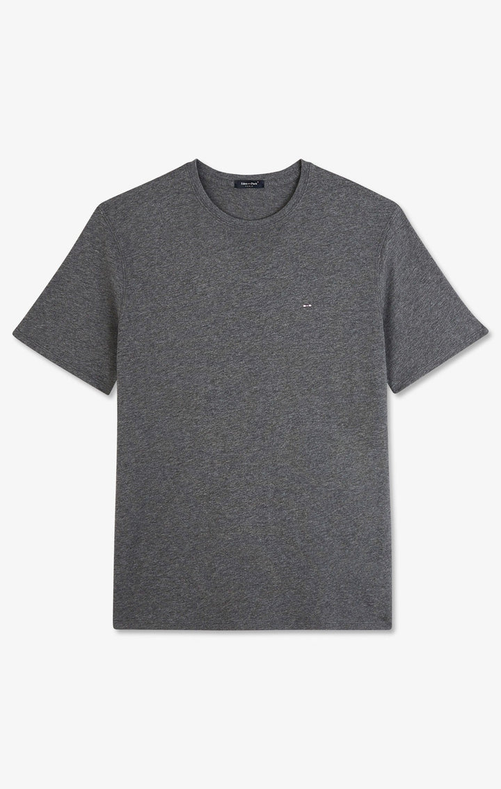 T-shirt gris col rond à manches courtes alt view