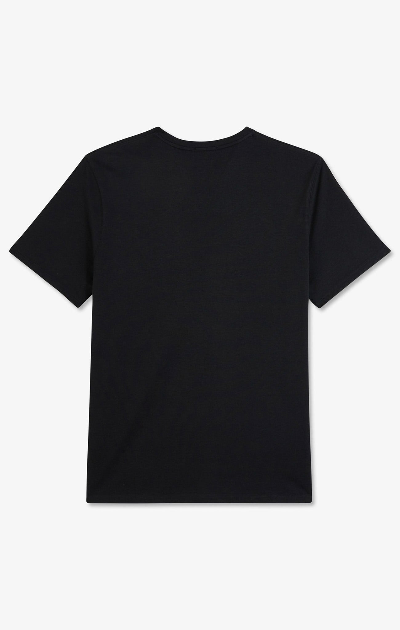 Crew neck black pima cotton t-shirt