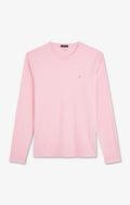 Long sleeved pink cotton t-shirt