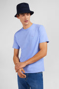 Crew neck light blue pima cotton t-shirt