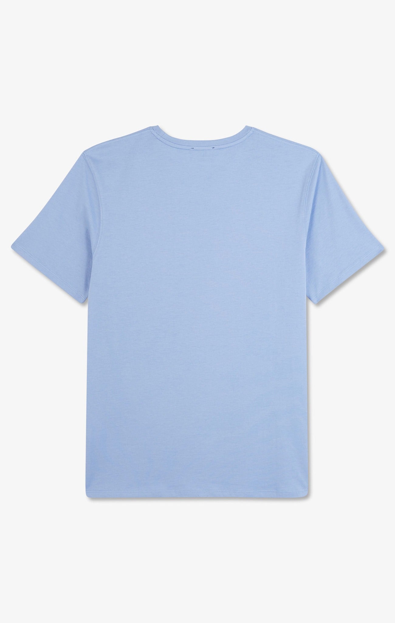 T-shirt bleu col V à manches courtes - Image 5