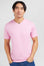 V-neck pink light pima cotton t-shirt