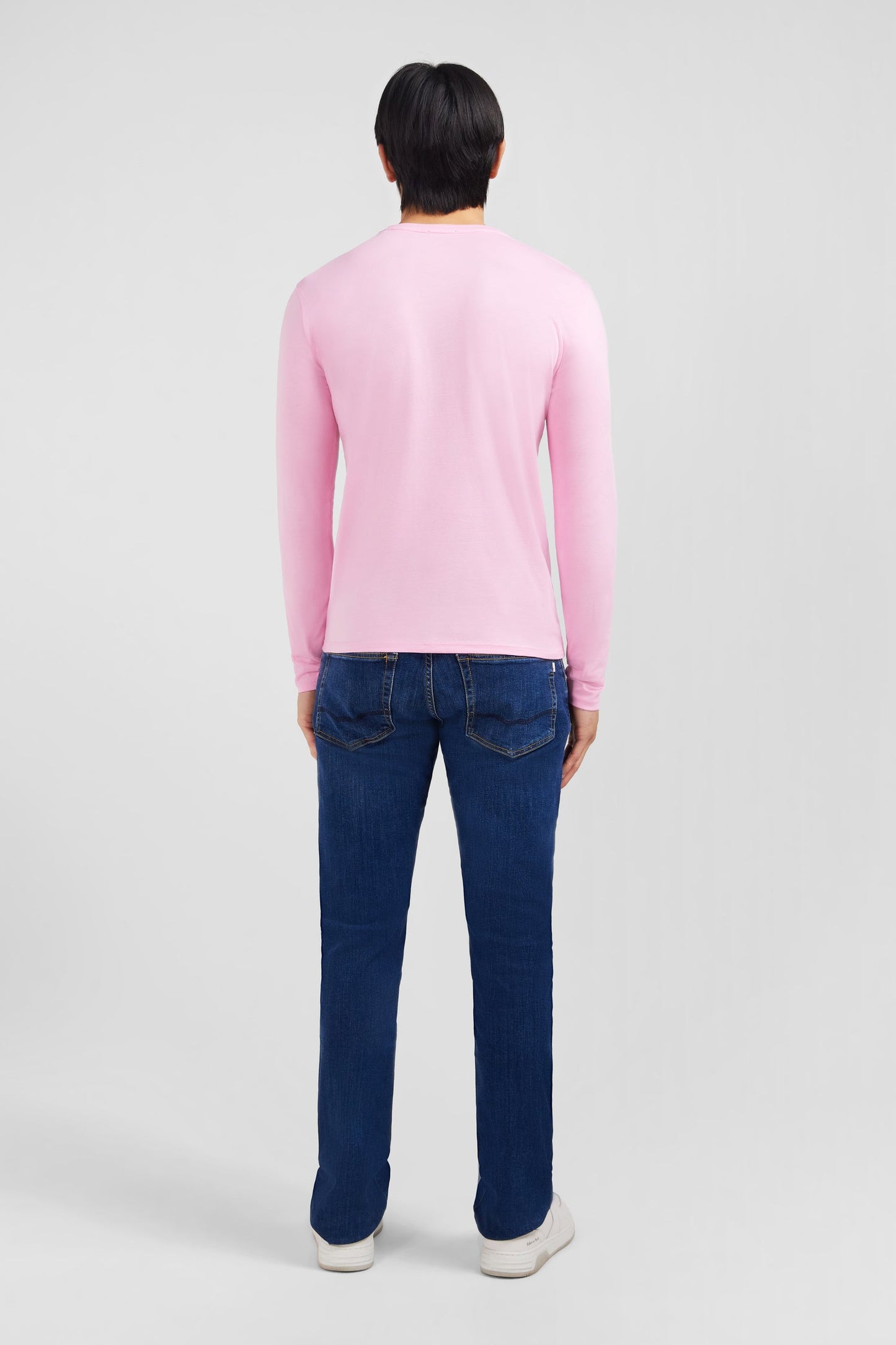 T-shirt rose col rond à manches longues - Image 3