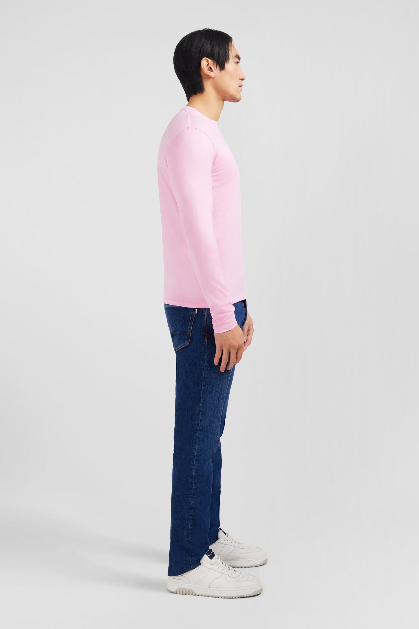 T-shirt rose col rond à manches longues - Image 6