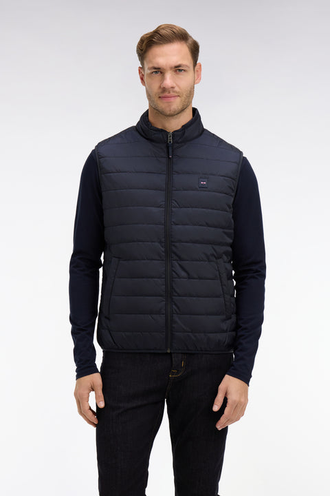 Navy blue sleeveless puffa jacket - Image 3
