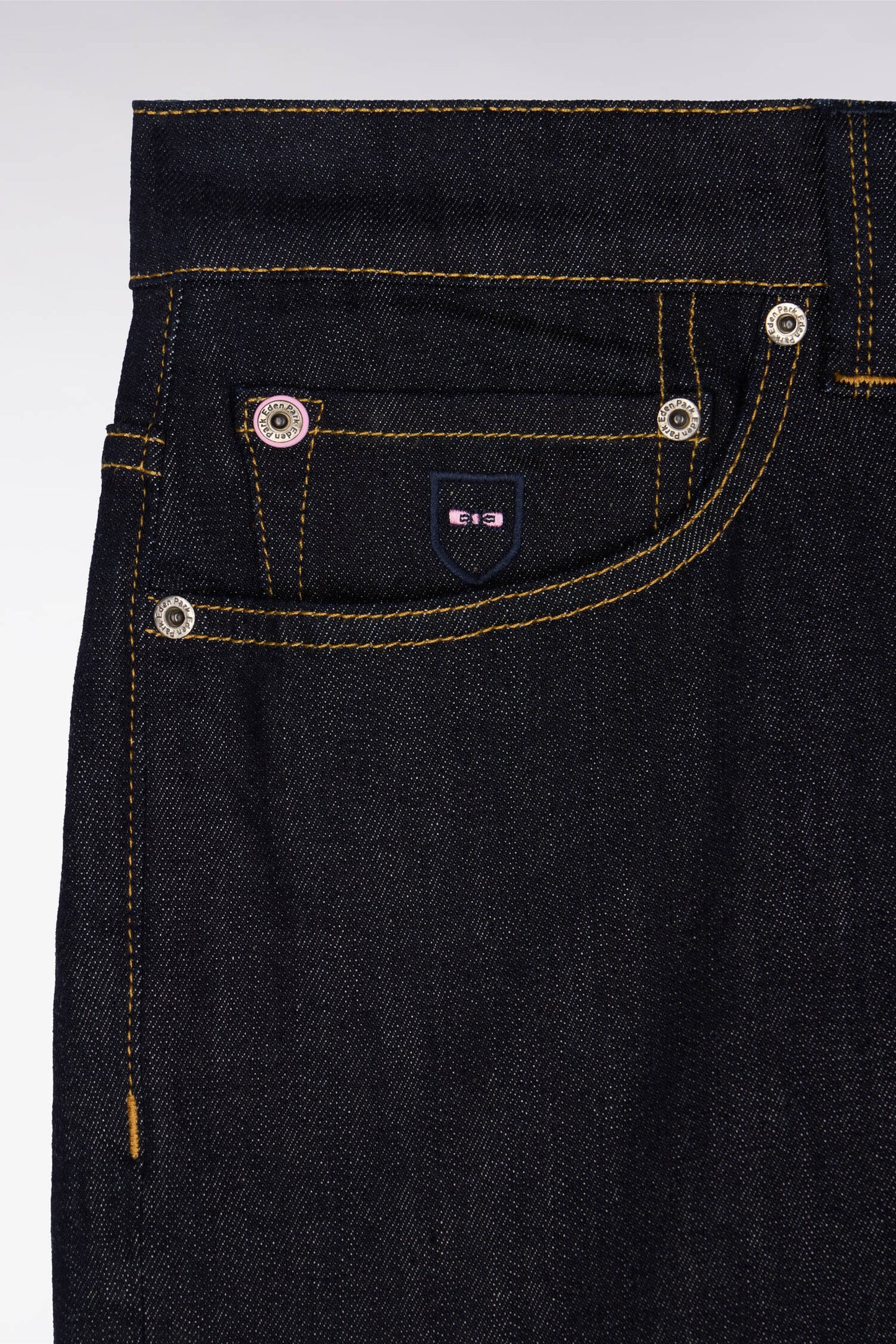 Navy blue jeans in stretch cotton