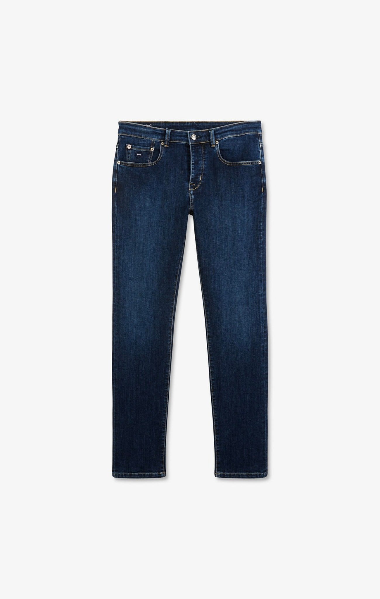 Straight jeans in blue stretch cotton - Image 2