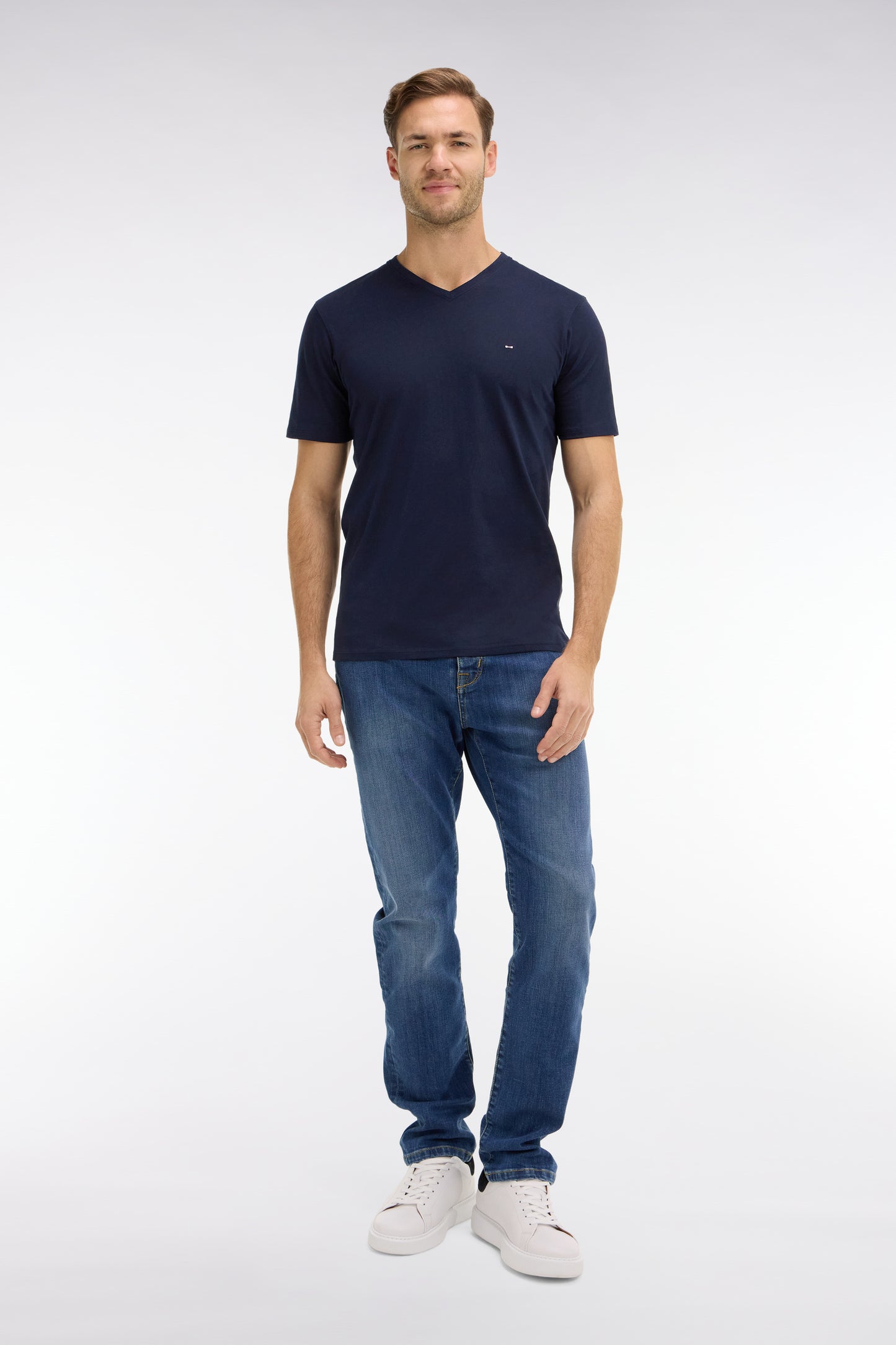 Blue jeans in stretch cotton
