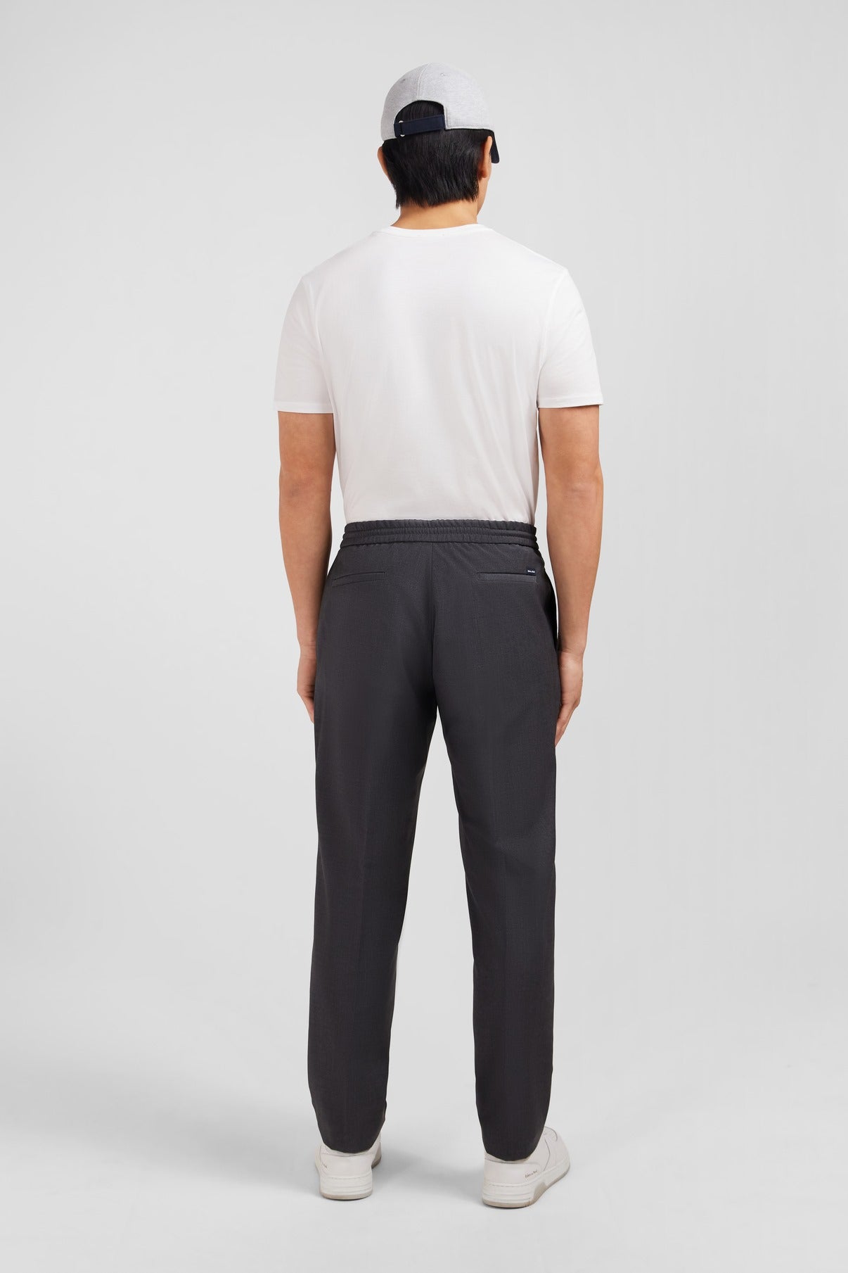 Pantalon taille élastiquée gris - Image 2