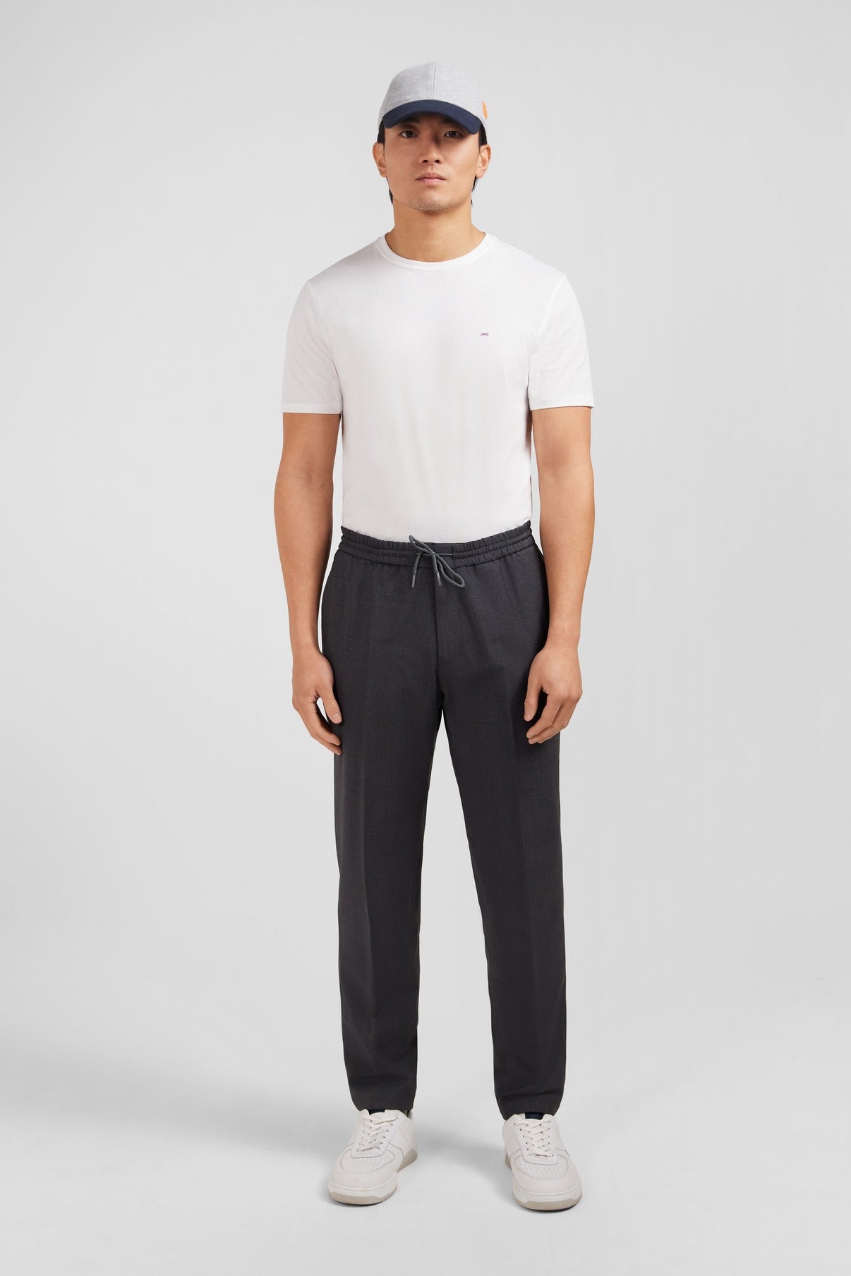 Pantalon taille élastiquée gris - Image 3
