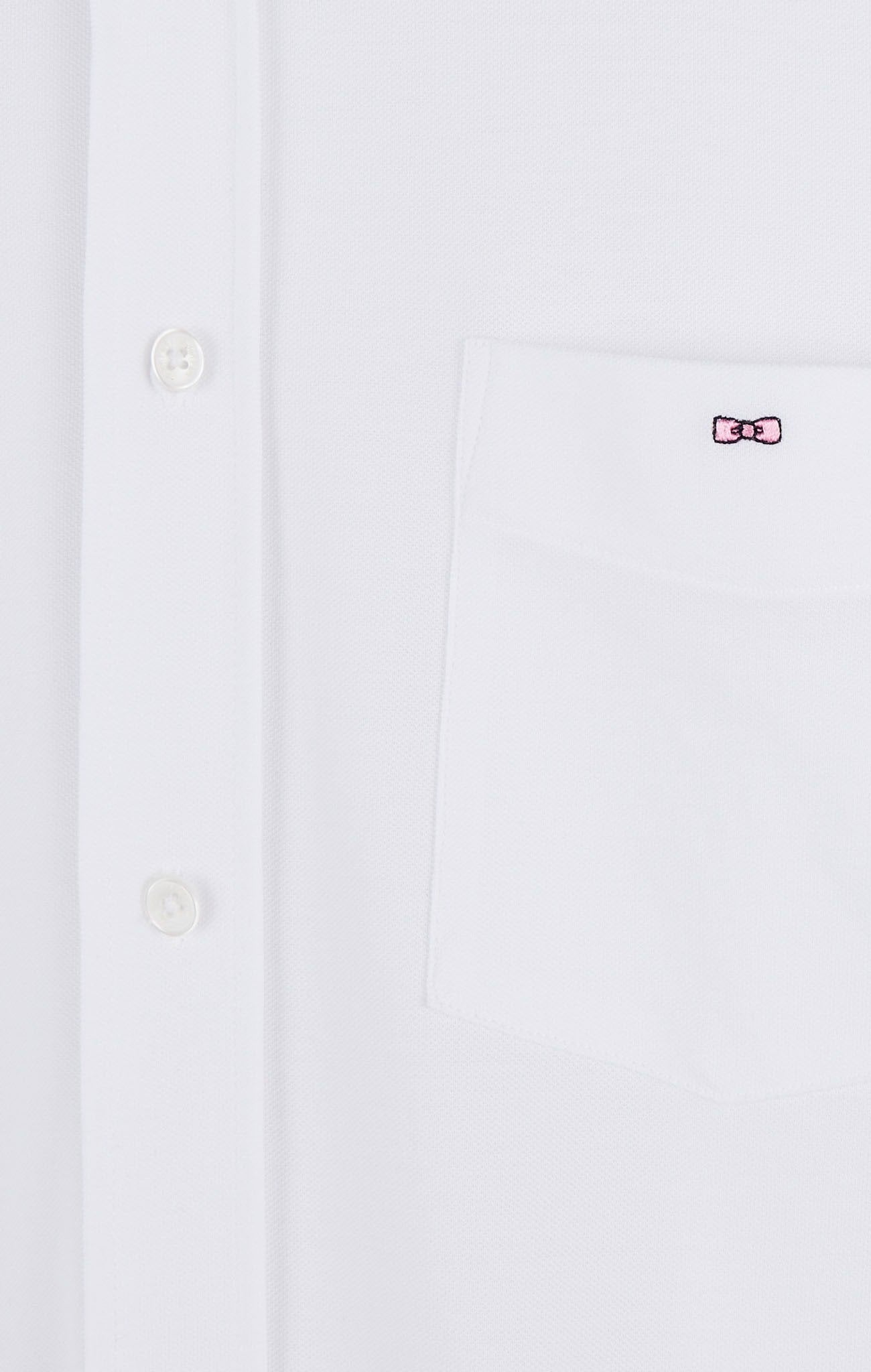 Chemise en coton pinpoint blanc - Image 9