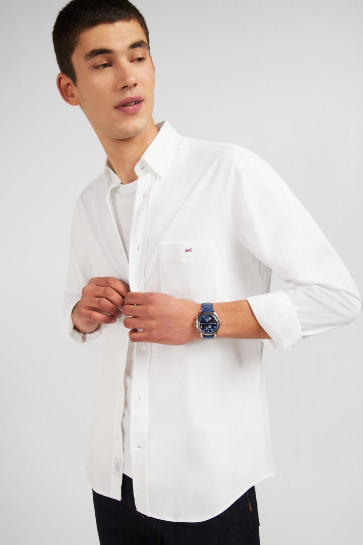 White pinpoint cotton shirt