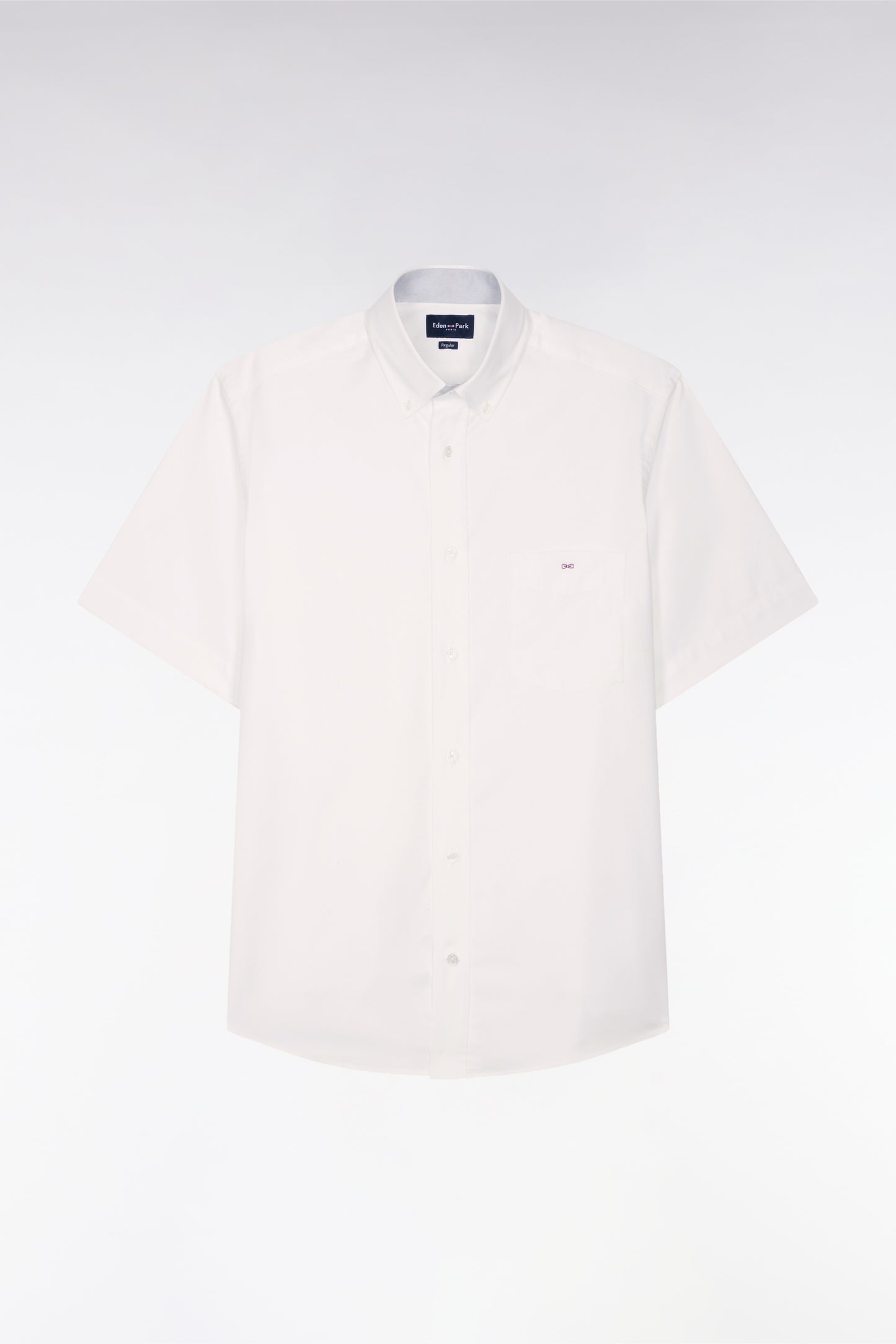 Short sleeved white cotton shirt