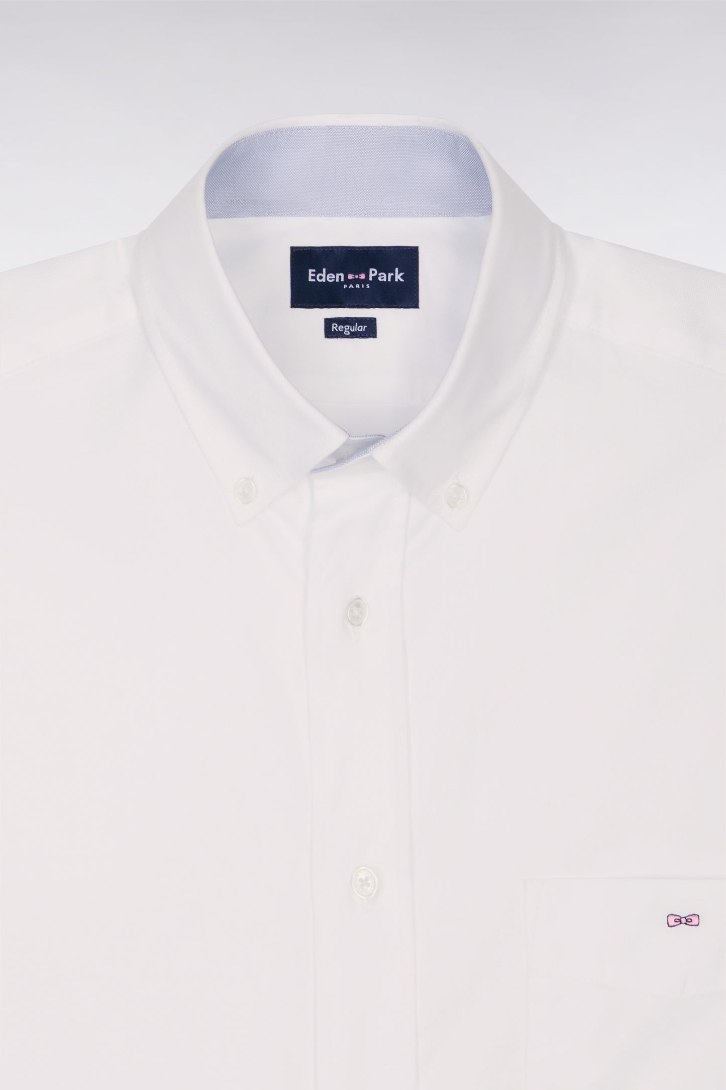 Short sleeved white cotton shirt