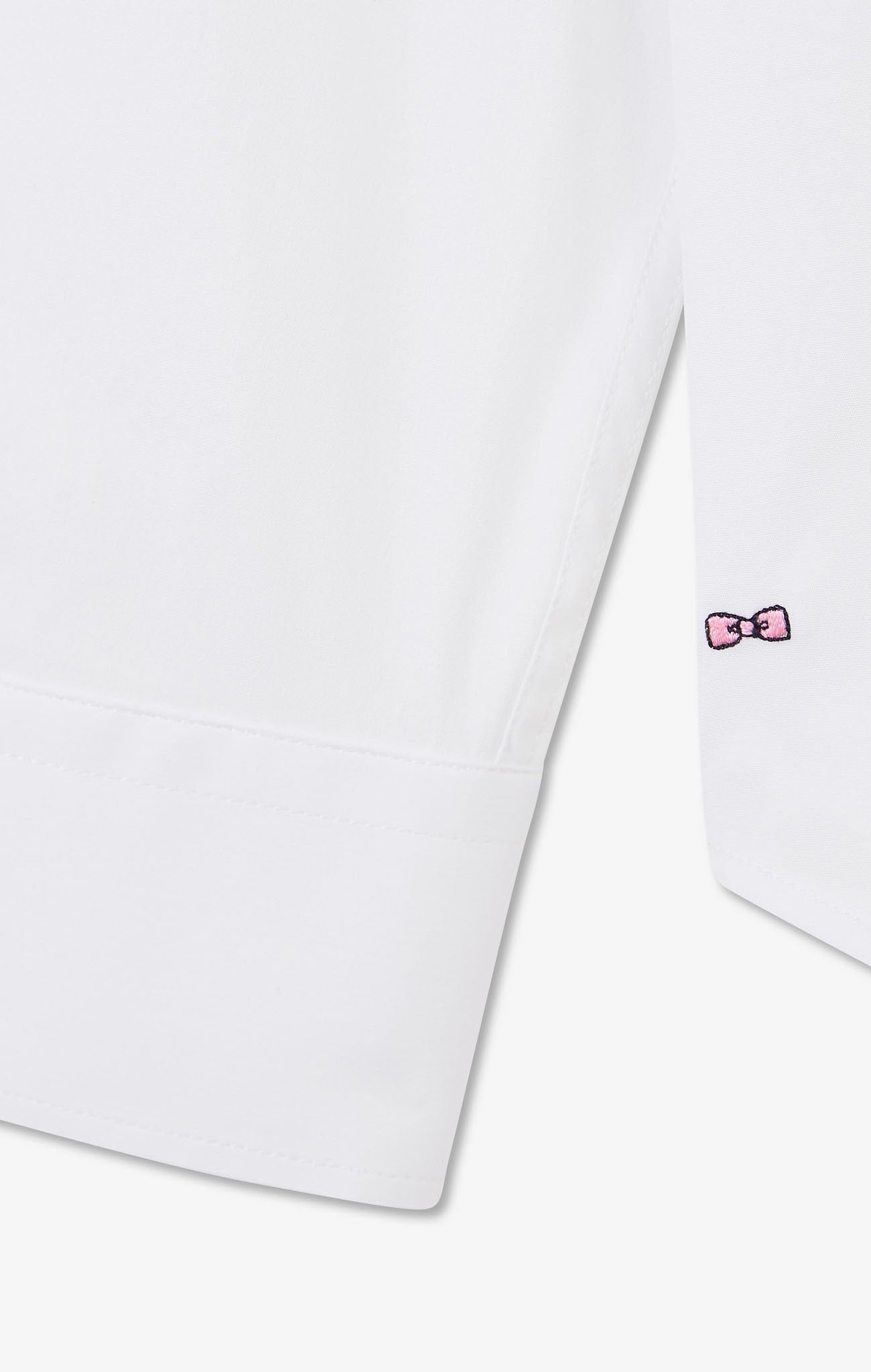 Chemise blanche regular en popeline stretch - Image 10