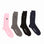 Set of four pairs of unicolour socks