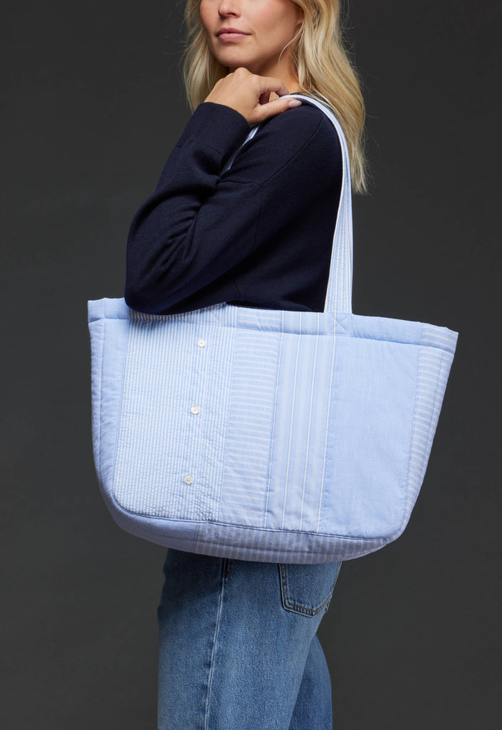 Pap'Atelier upcycled cotton patchwork tote bag