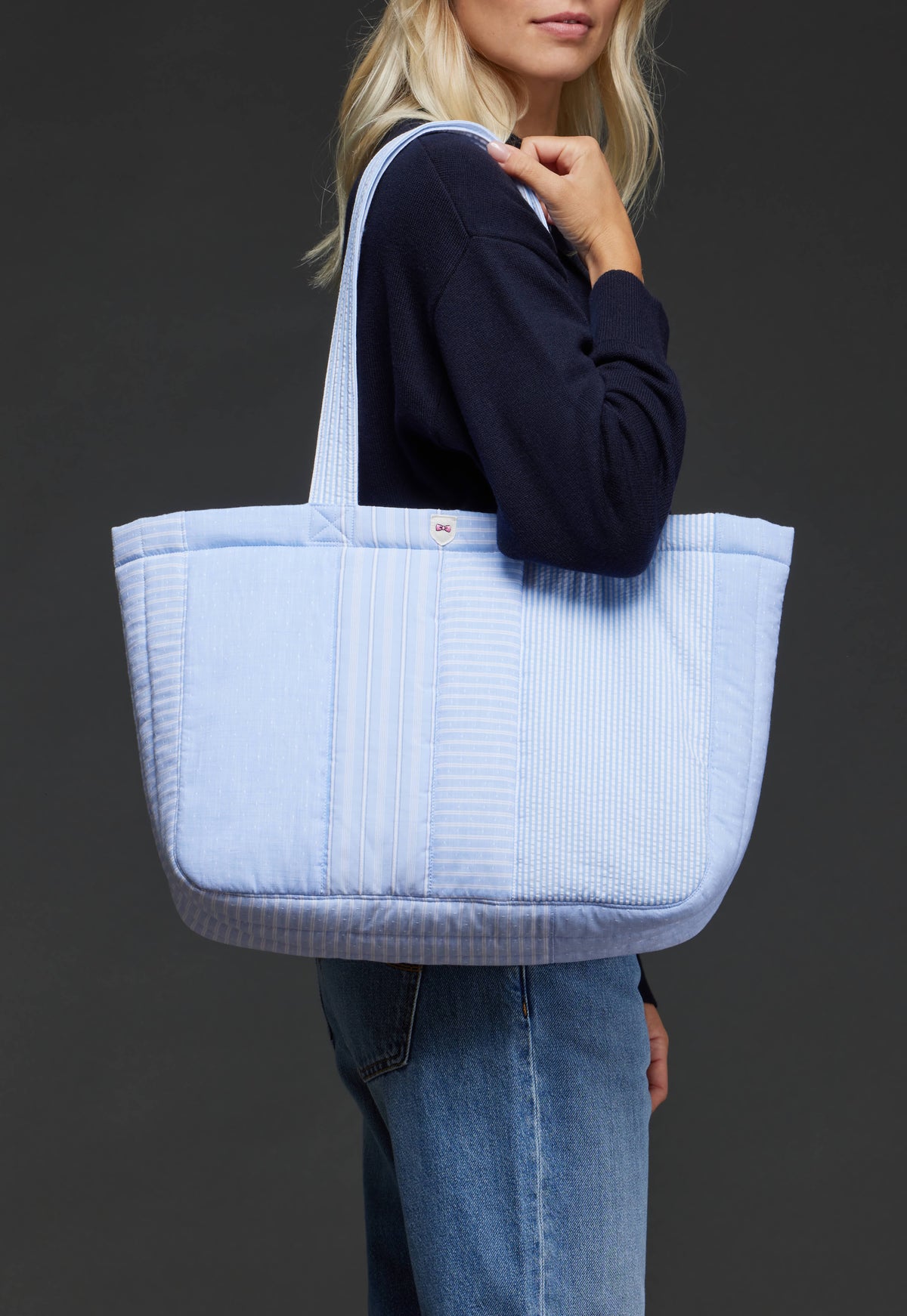 Pap'Atelier upcycled cotton patchwork tote bag