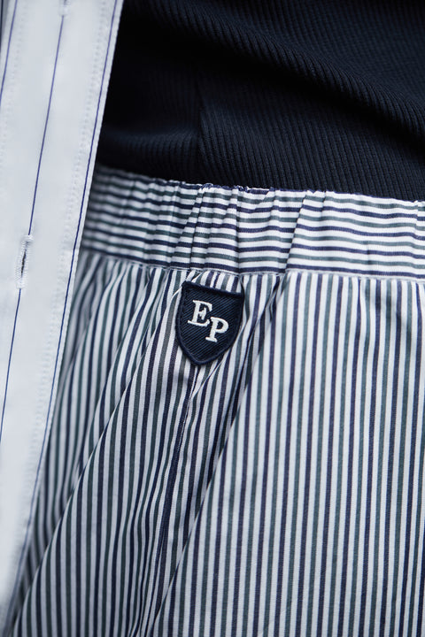 Upcycled striped cotton shorts Pap'Atelier - Image 2