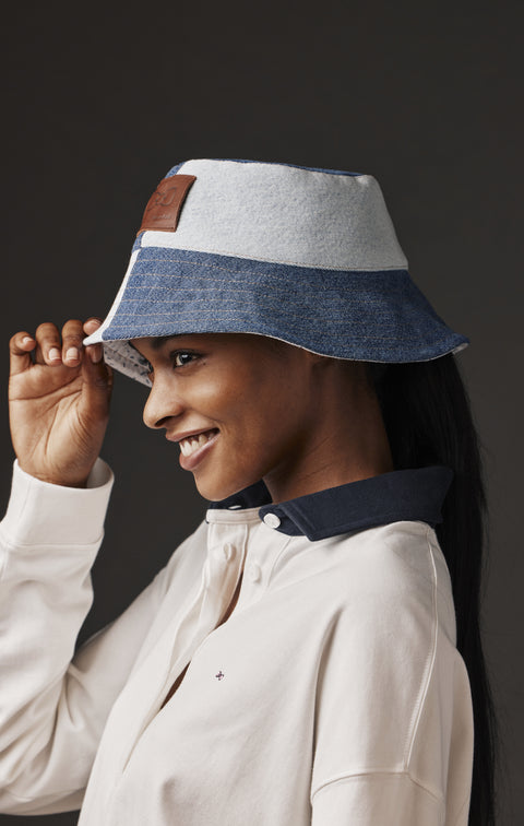 Pap'Atelier upcycled denim patchwork bob - Image 2
