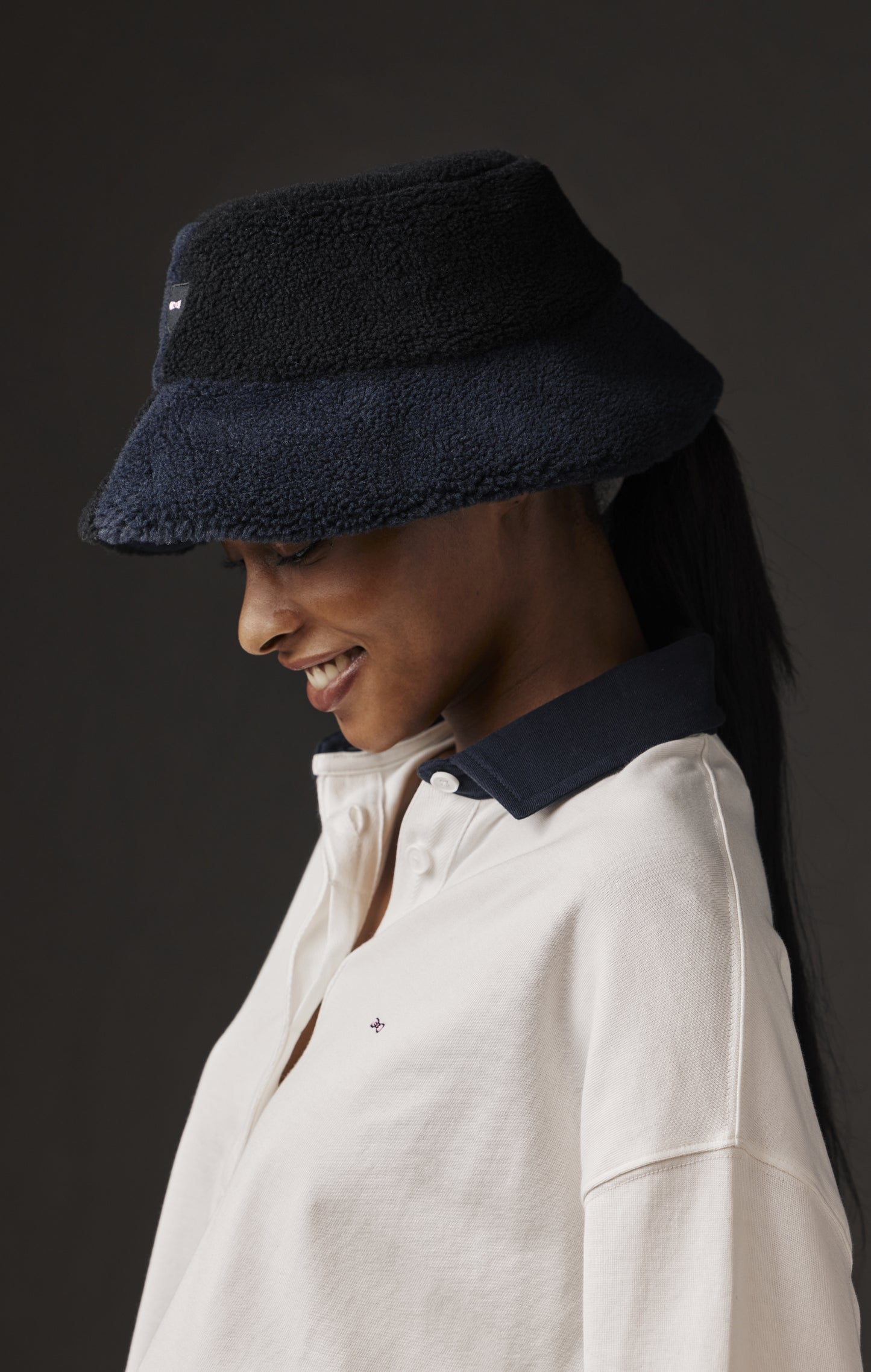 Bob en bouclette noir upcyclé Pap'Atelier