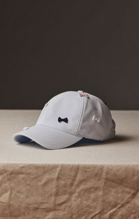 Pap'Atelier blue cap with mini bow ties - Image 1