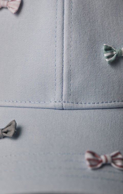 Pap'Atelier blue cap with mini bow ties - Image 2